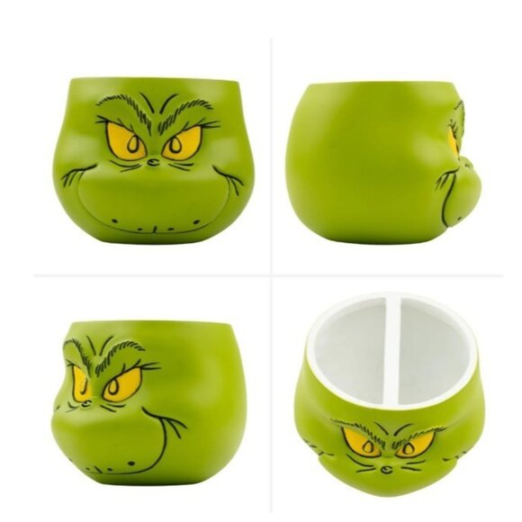 Grinch Bathroom Set Lotion Soap Dispenser and Toothbrush Holder Christmas Decor - Picture 13 of 13